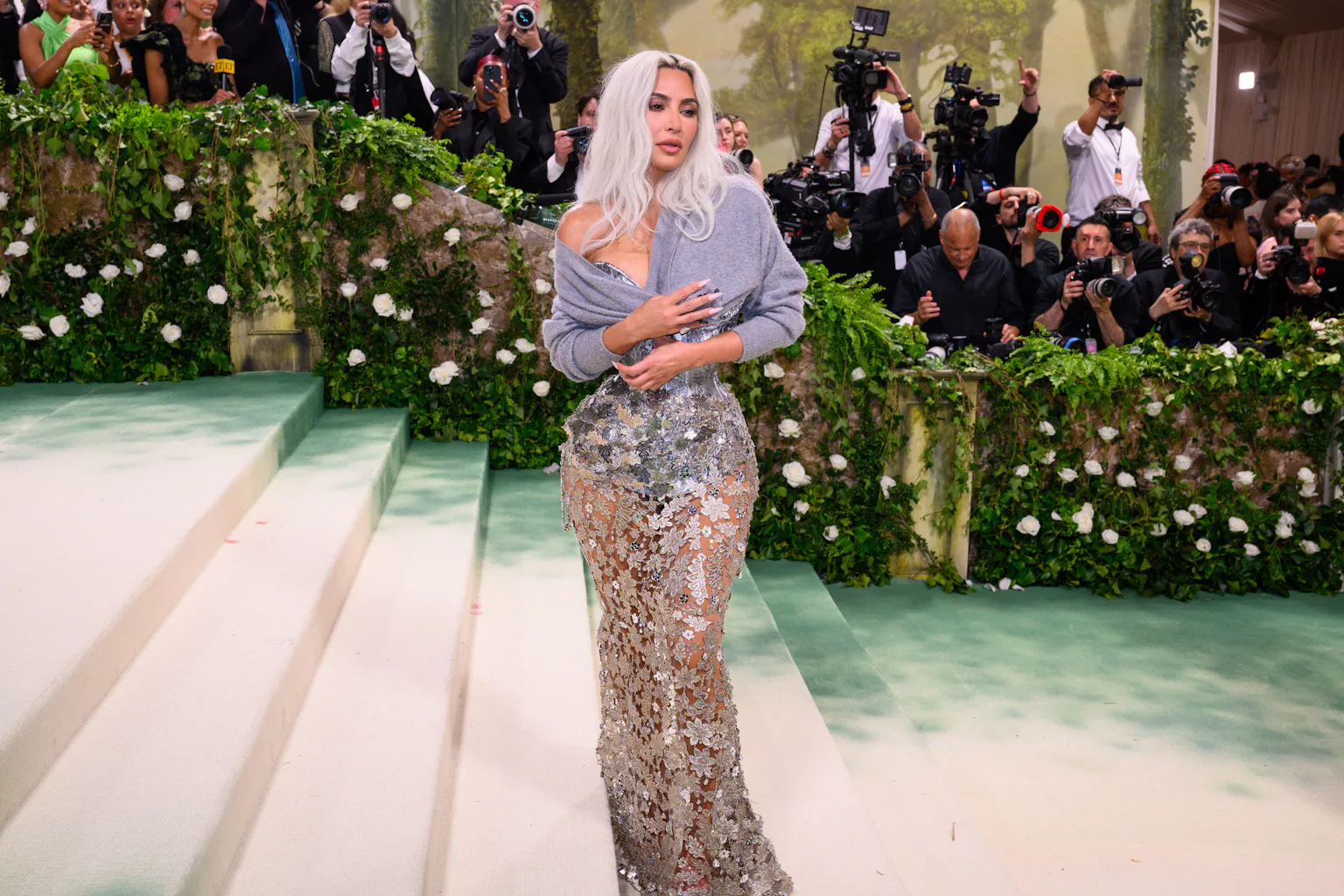kim kardashian met gala corset dress Kim Kardashian Shows Met Gala Corset Damage