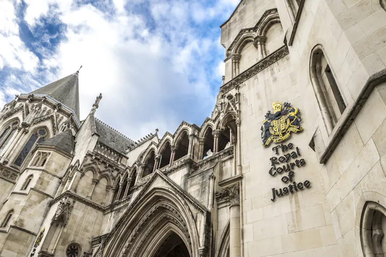 The façade of the Royal Courts of Justice.