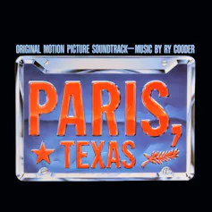 The album cover of Ry Cooder's soundtrack to the Wim Wenders movie Paris, Texas.