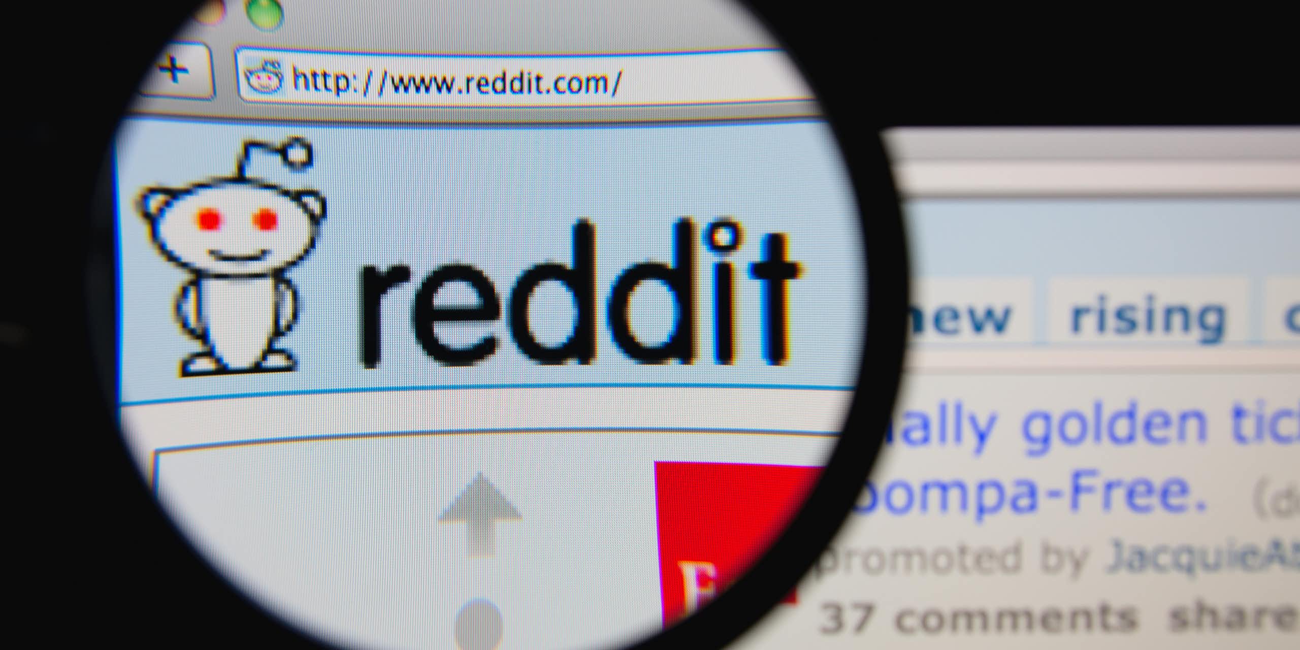 Picture of Reddit page