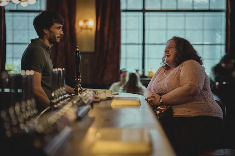 Martha and Donny in the bar.