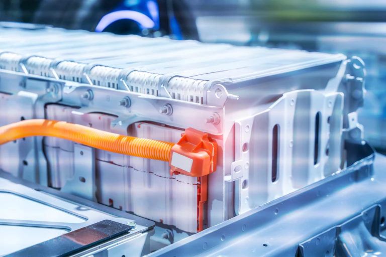 Electric car lithium battery pack and power connections