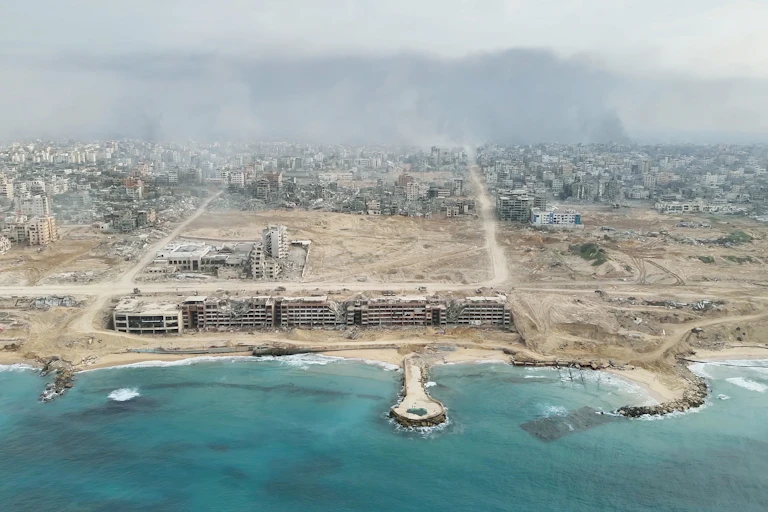 Vista aérea del norte de Gaza, 20 de marzo de 2024.