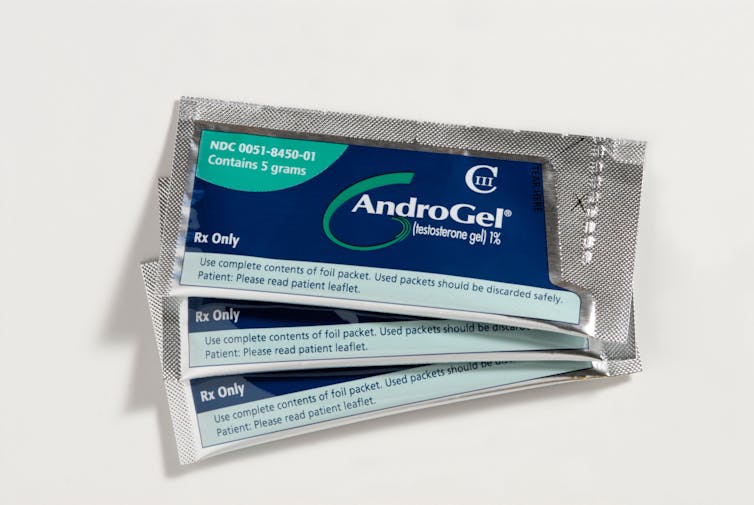 Sachets of testosterone gel