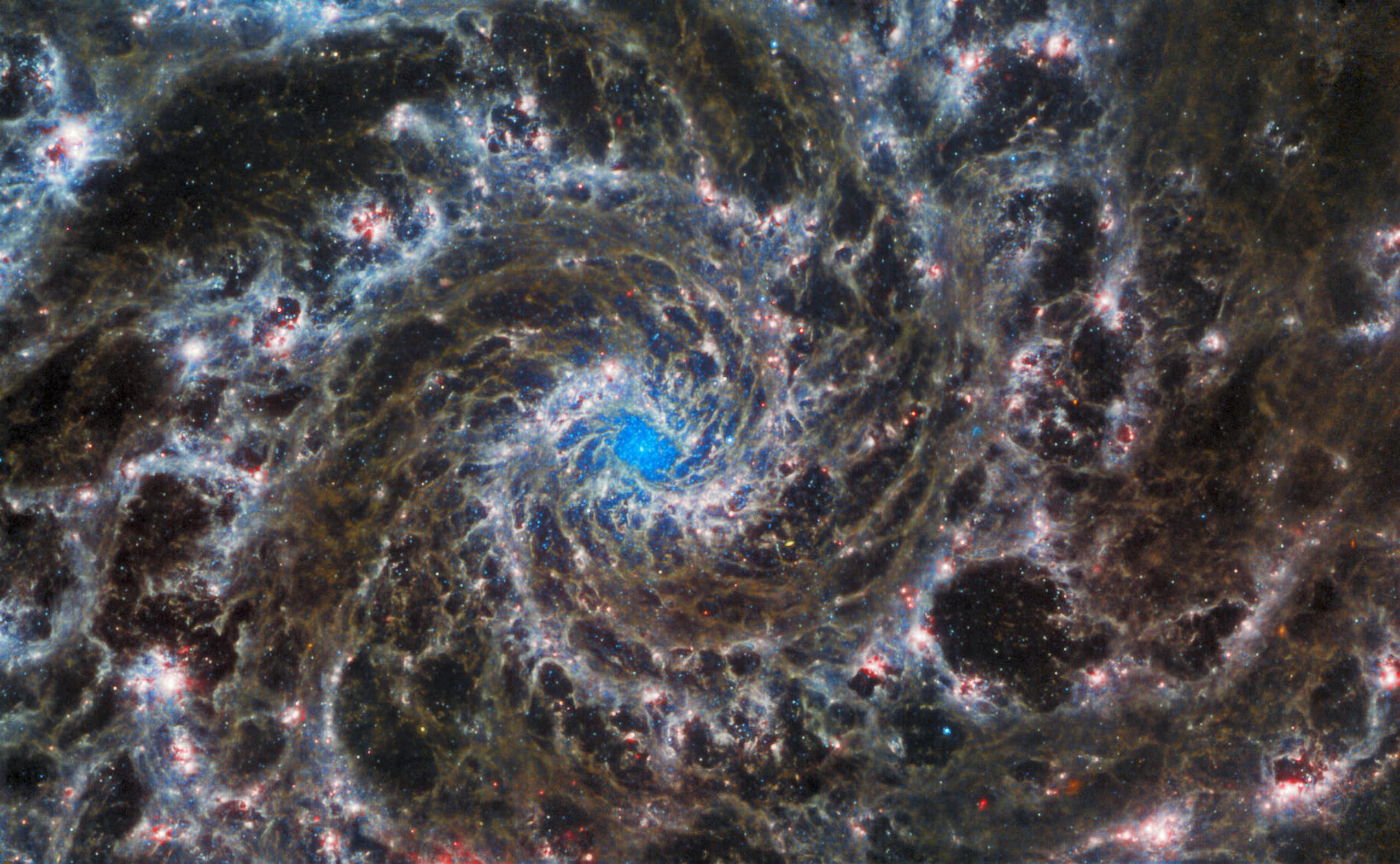 Imagem da galáxia M74, também conhecida como Galáxia Fantasma