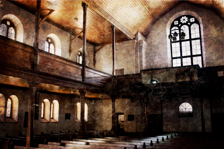 Interior of church building