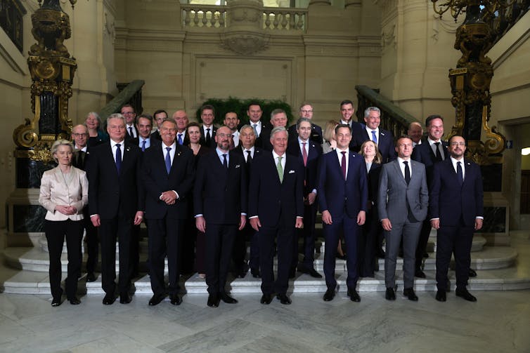 A group photo of European Union member state leaders.