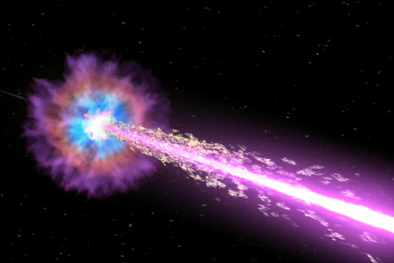 Gamma ray burst, artist's impression