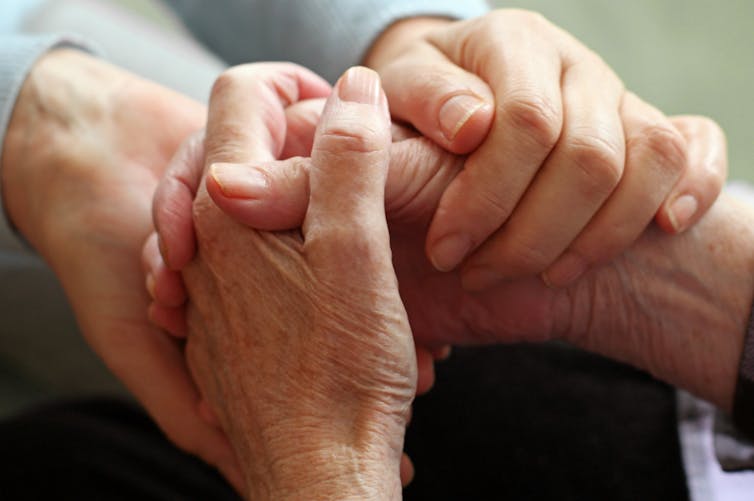 Holding hands