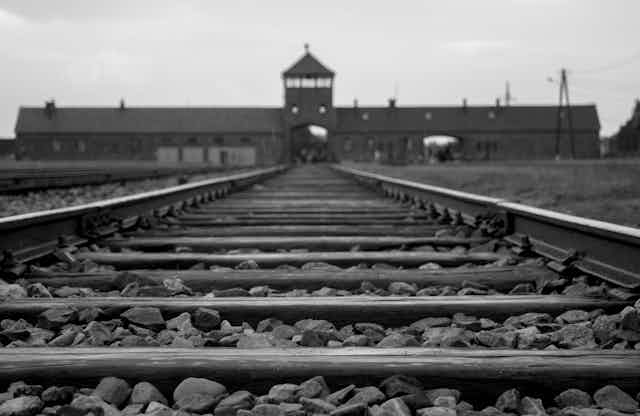 Train tracks to Auschwitz