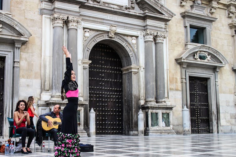 Flamenco en la calle en Granada.