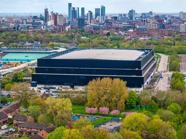 Aerial view of Co-op Live.