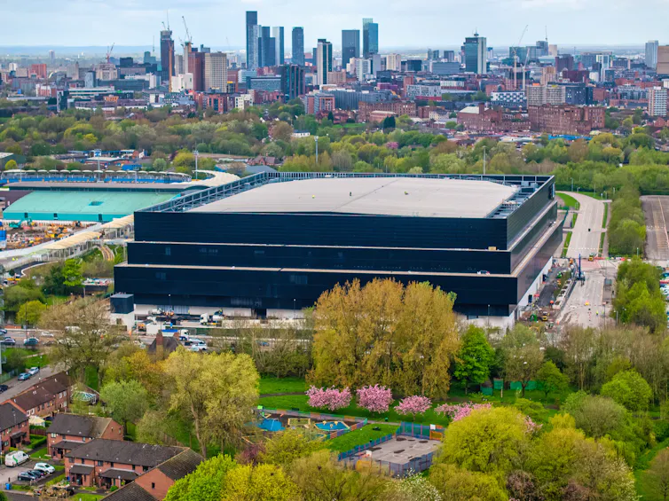 Aerial view of Co-op Live.