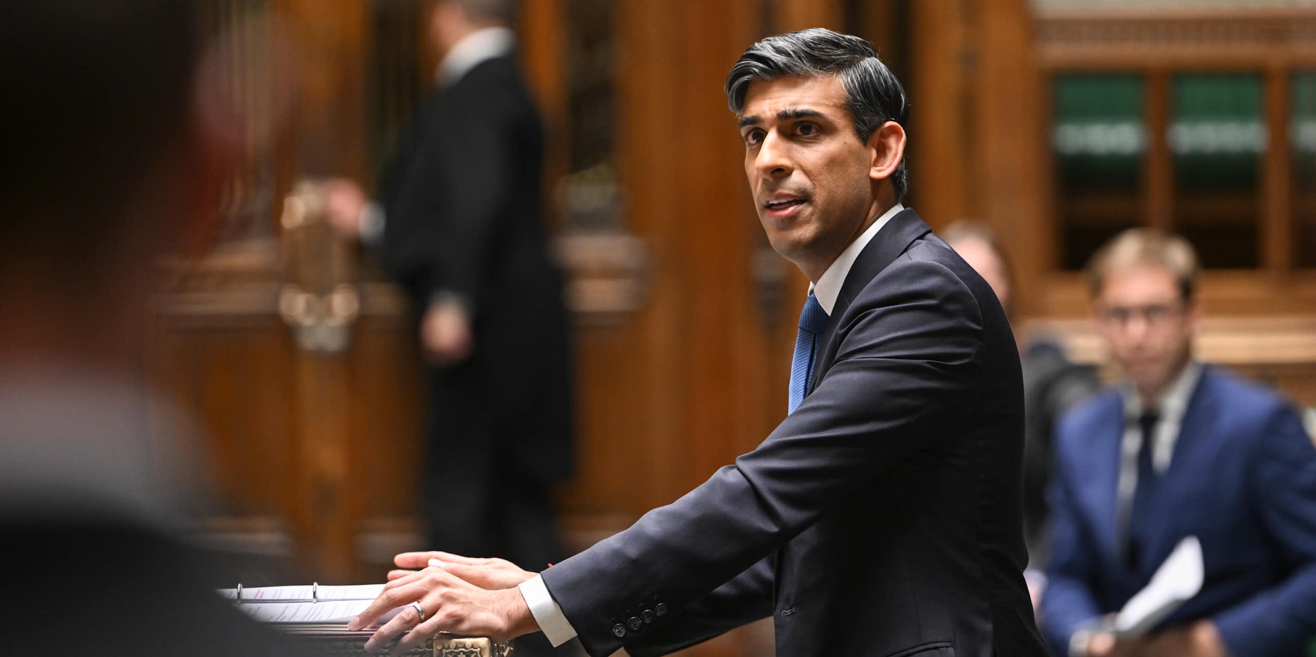 Rishi Sunak speaking in the House of Commons