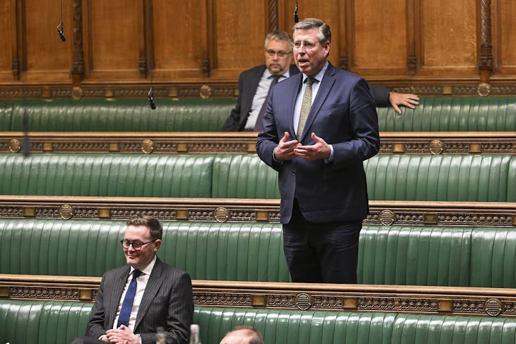Graham Brady giving a speech in parliament.