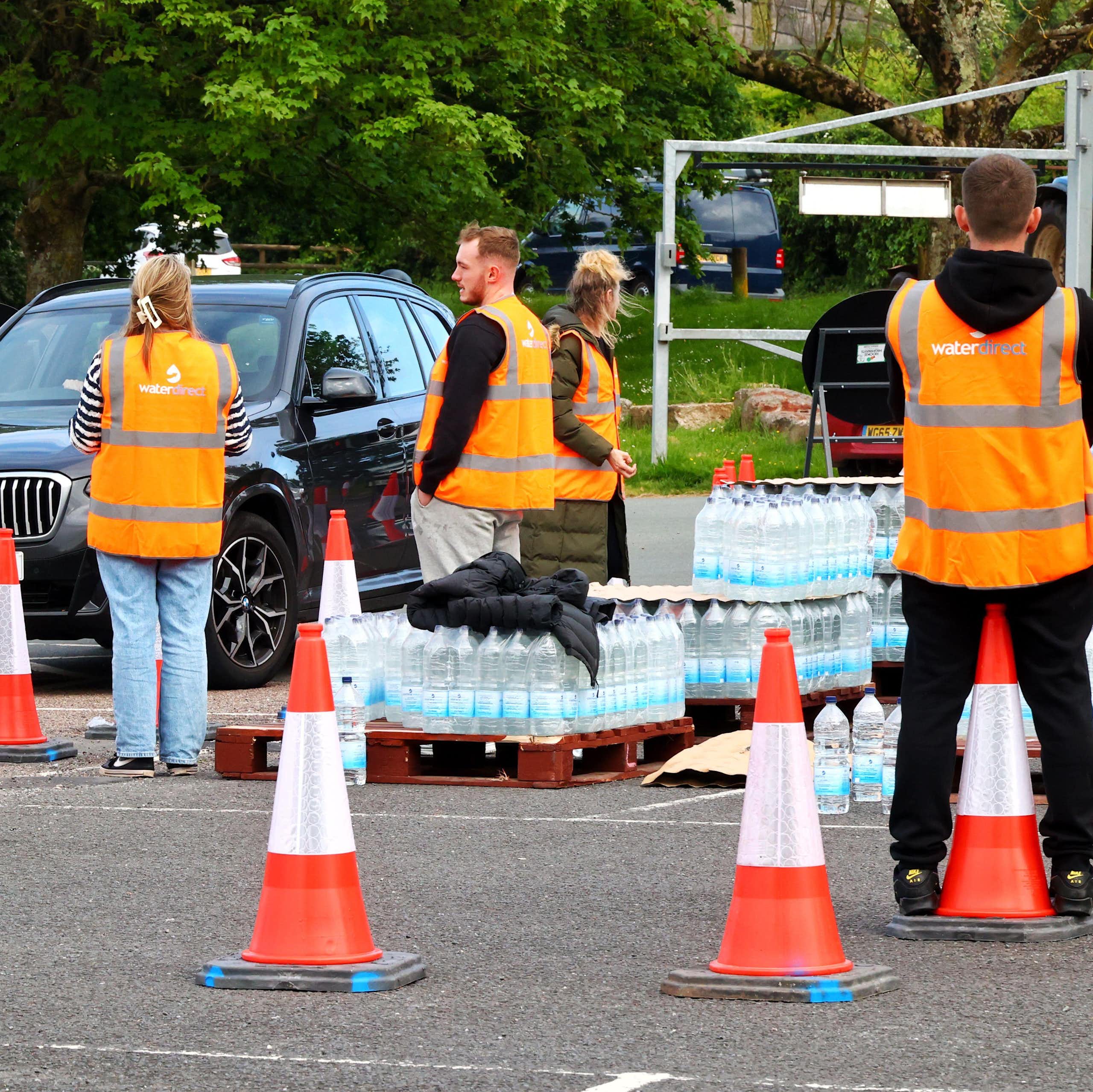 South West Water handing out emergency rations of bottled water to anyone affected by the Cryptosporidium outbreak in Torbay