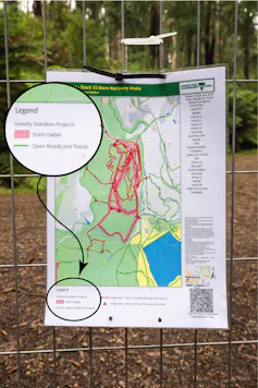 map of fuel break logging