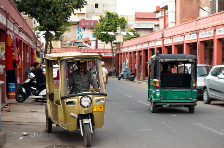 Electric tuk tuk in Jaipur