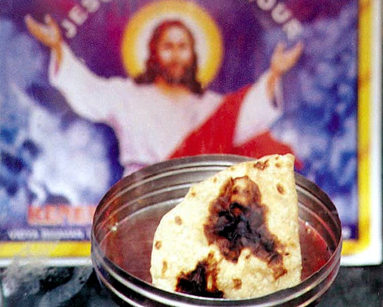 Jesus on bread.