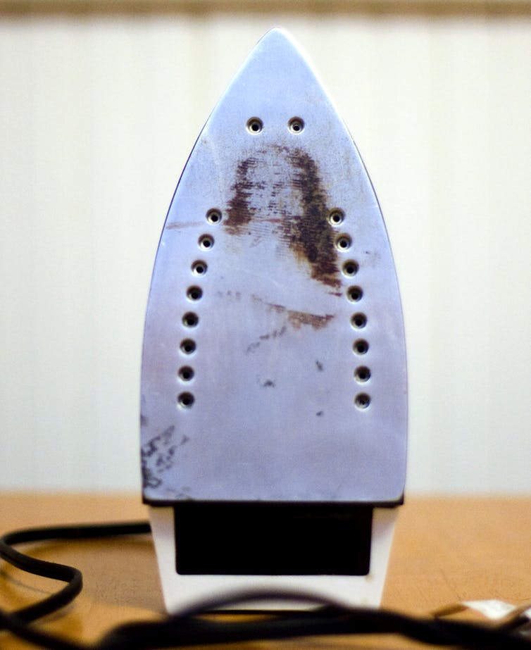 Burn pattern on the iron. It really is more like Mary.