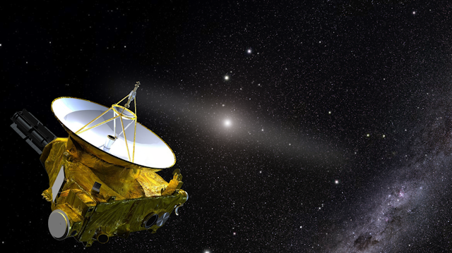 Vue d'artiste de la sonde New Horizons qui embarque du plutonium.