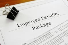 Document lying on a desk