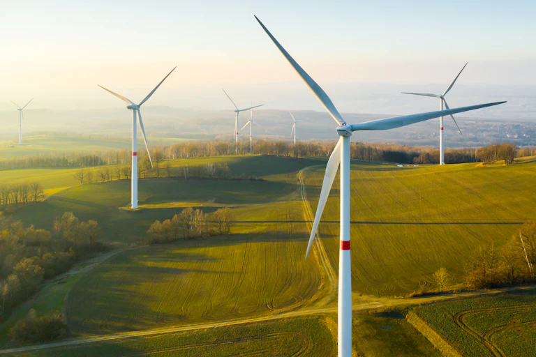 paysage d'éoliennes