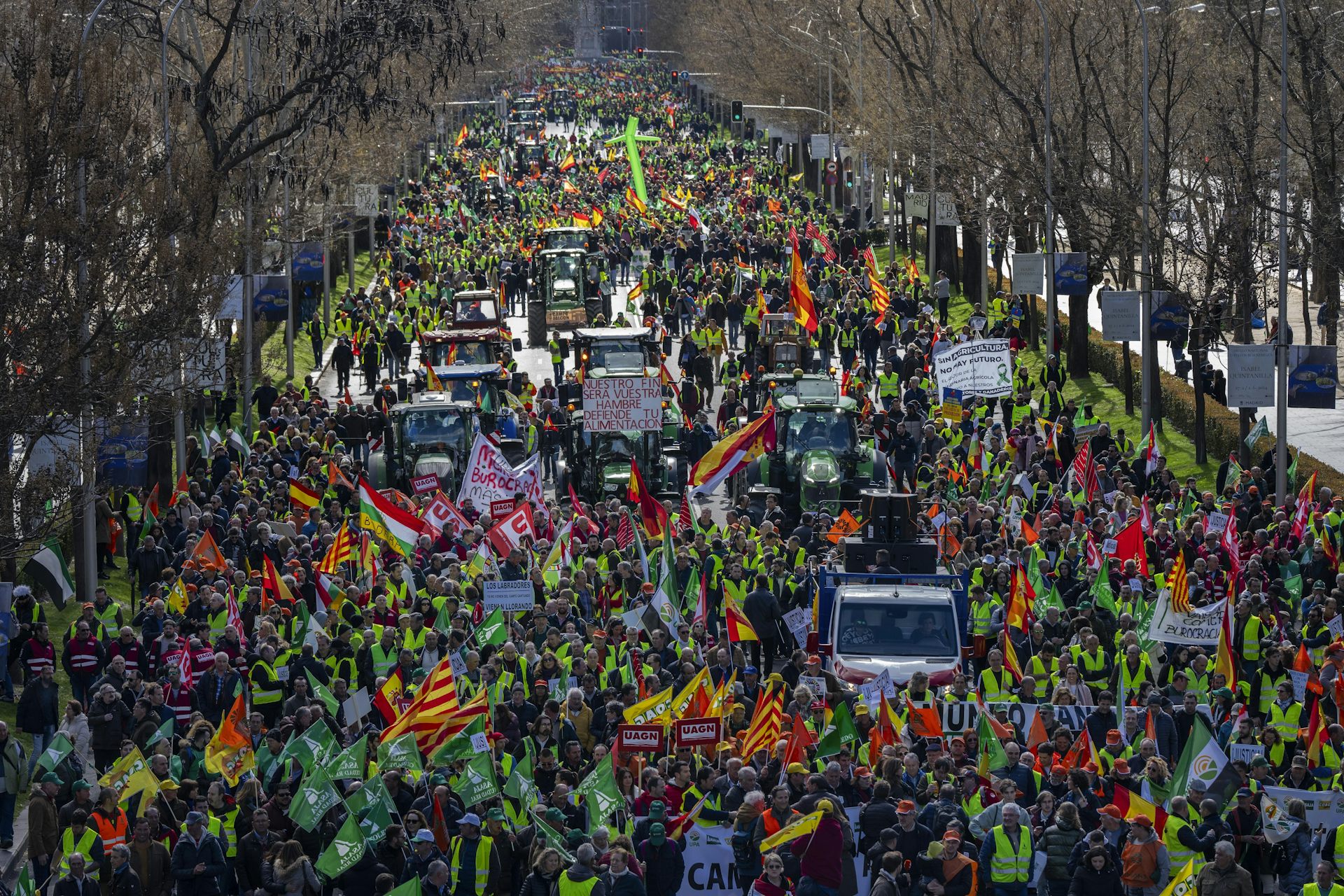 Une foule dense manifeste