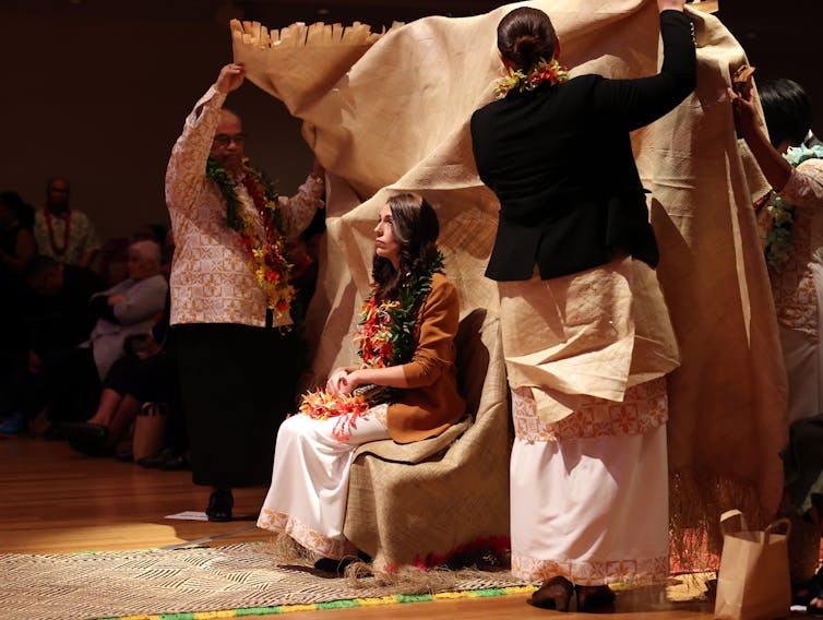 Jacinda Ardern at formal Samoan apology ceremony