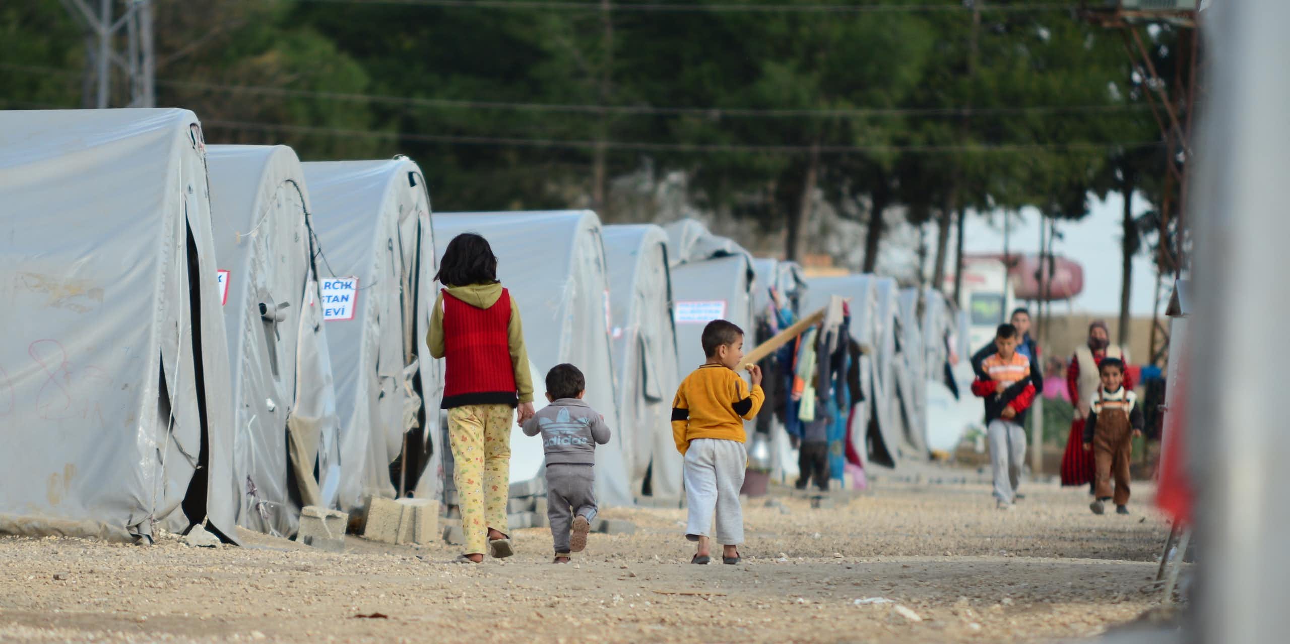 Refugee camp in Suruc, Turkey. 2015