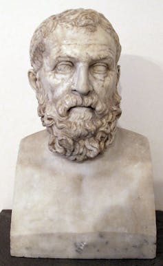 A marble bust of Solon