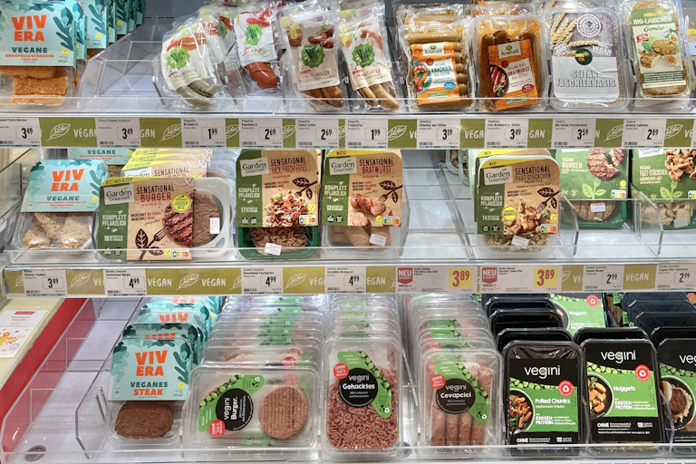 Produits véganes dans un supermarché autrichien