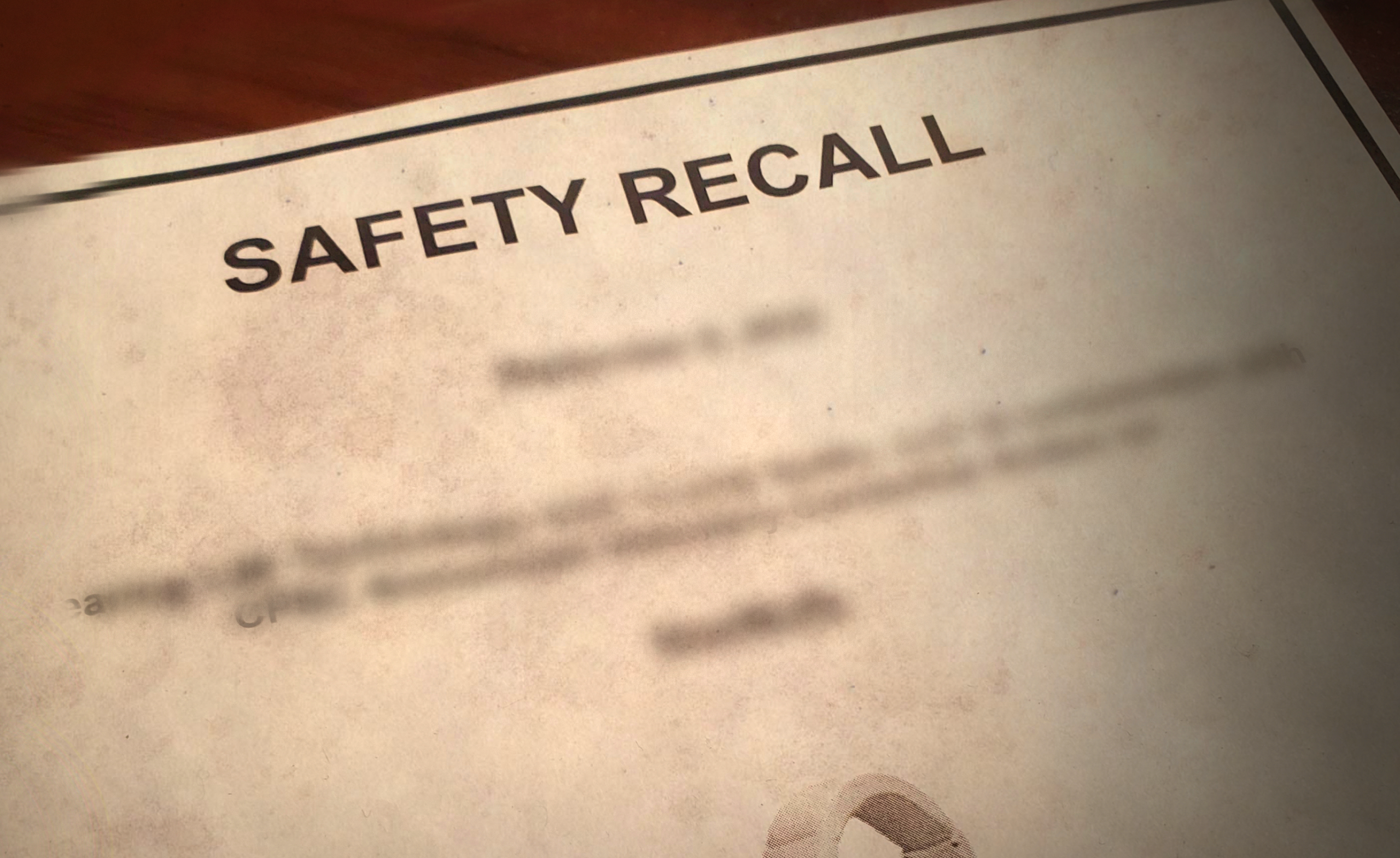 Safety recall notice