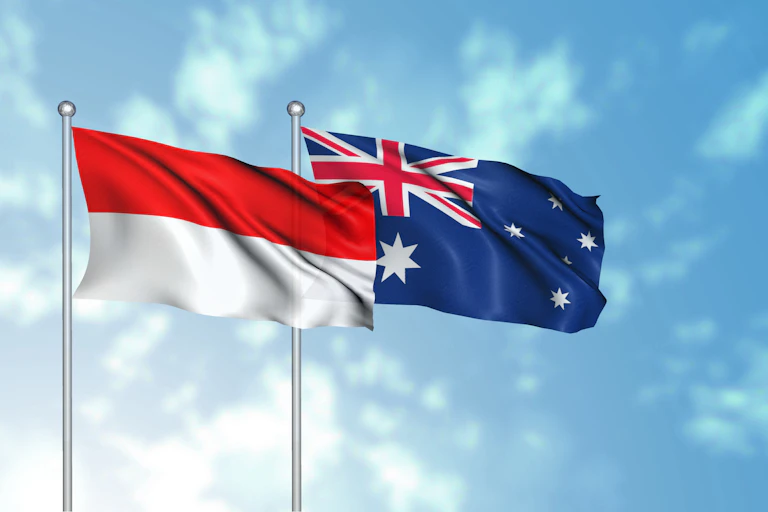 indonesia australia flags