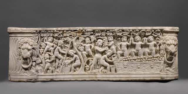 Sarcophagus with a winemaking scene