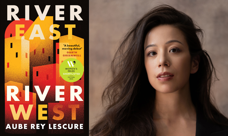 Aube Rey Lescure and her book River East River West