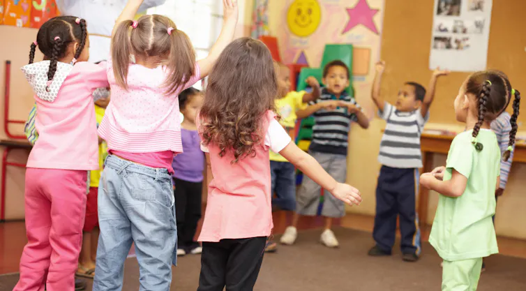 Children in a classroom in a circle