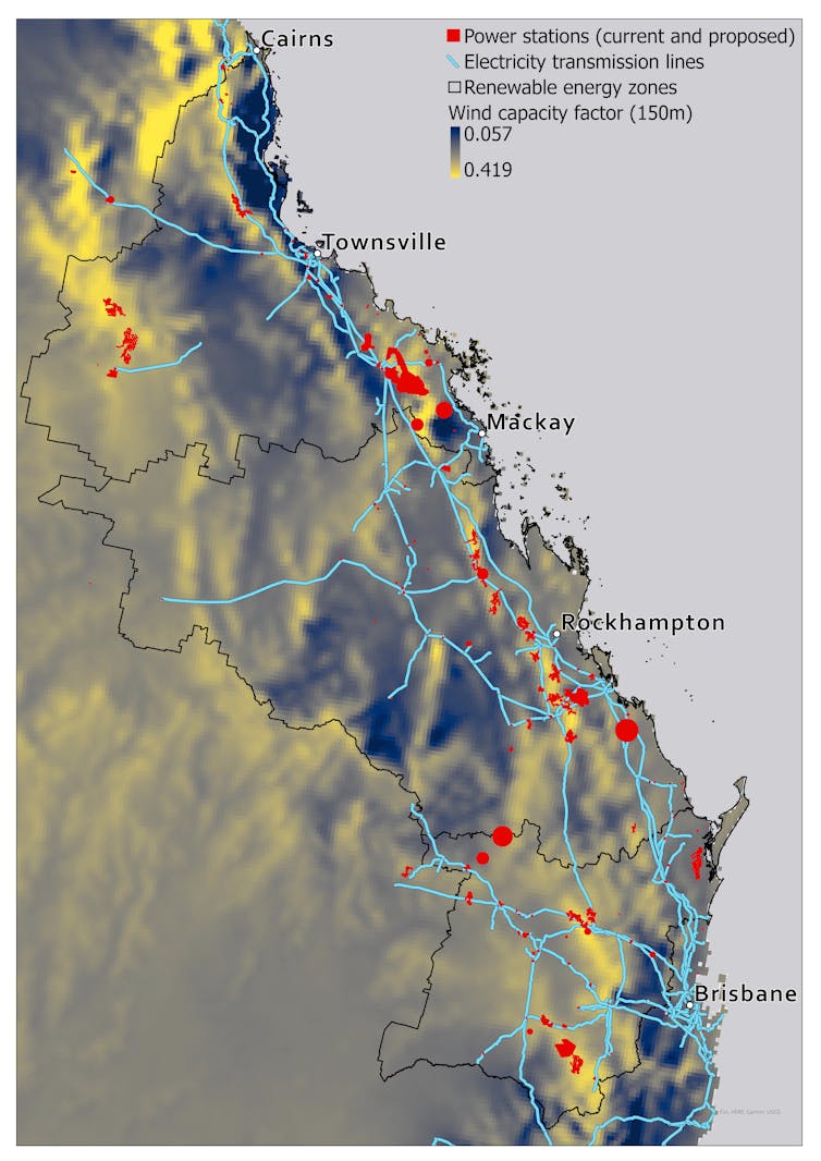 wind capacity in queensland