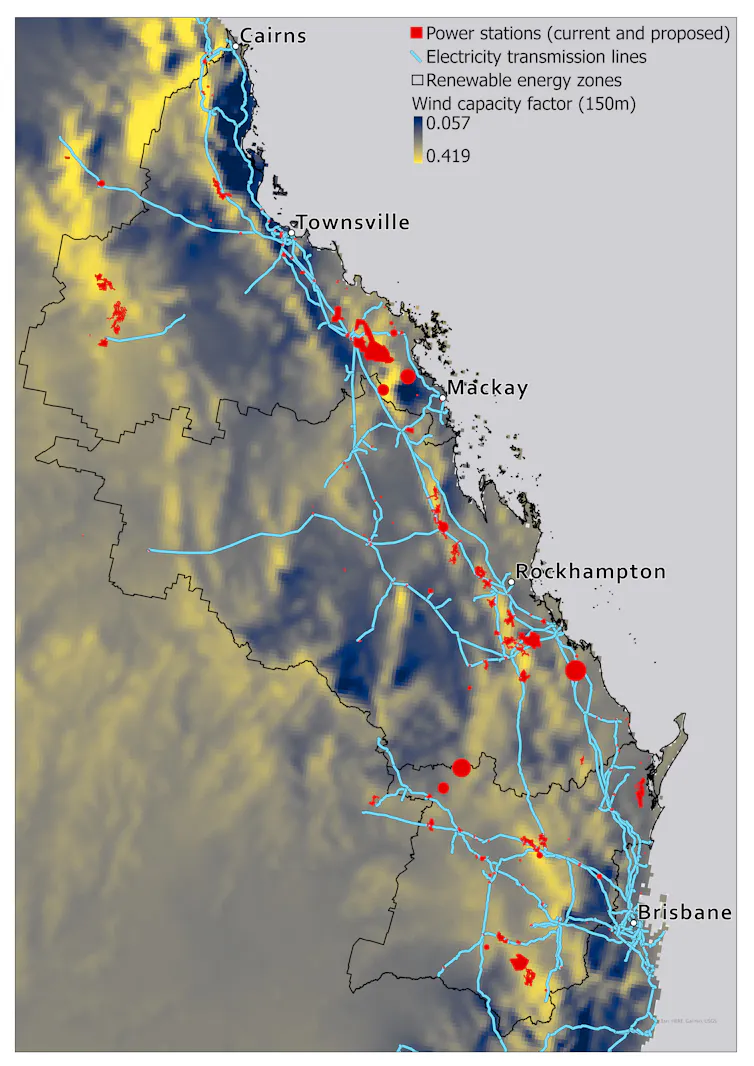 wind capacity in queensland