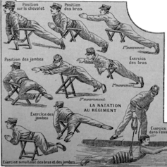 Méthode d’apprentissage de la natation sur un tabouret