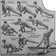 Méthode d’apprentissage de la natation sur un tabouret