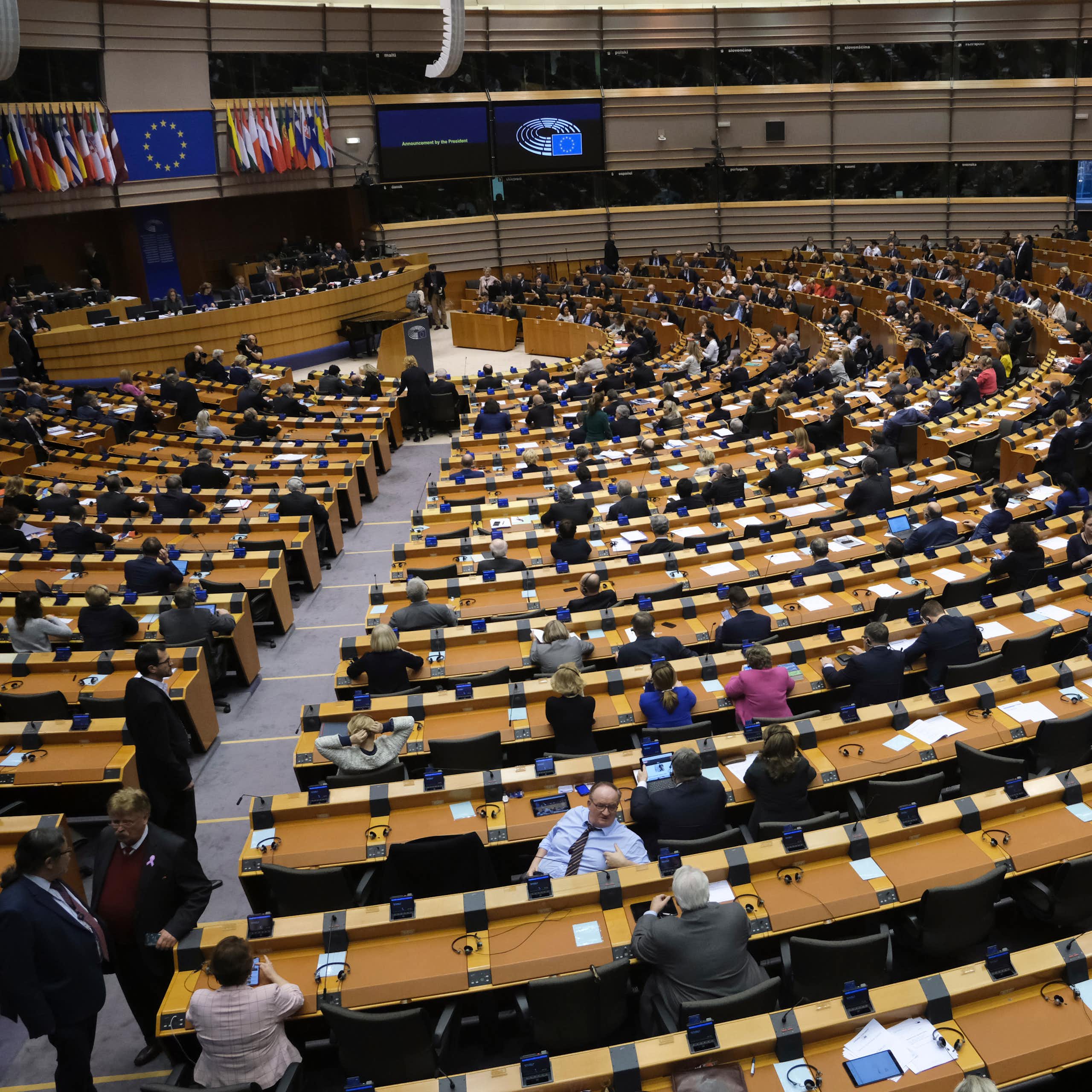 Hémicycle du Parlement européen à Bruxelles.