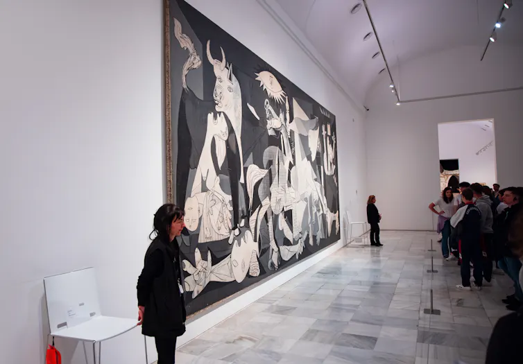 Guernica on show at the Reina Sofía Museum in Madrid.