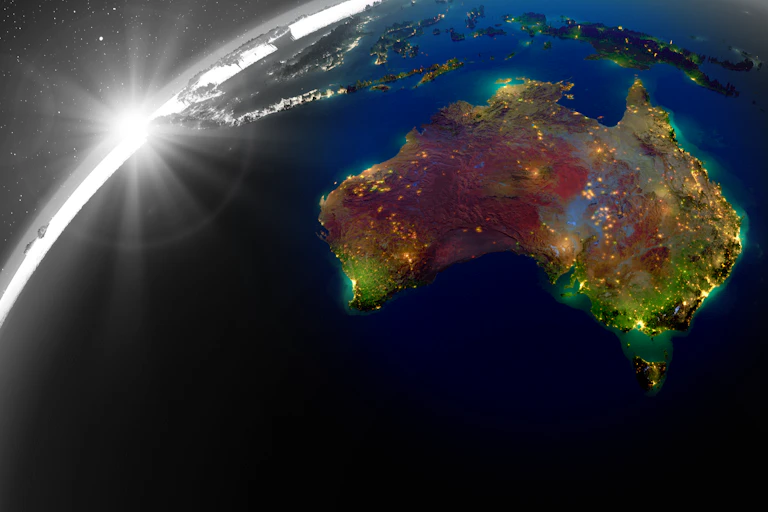 View of Australia from space