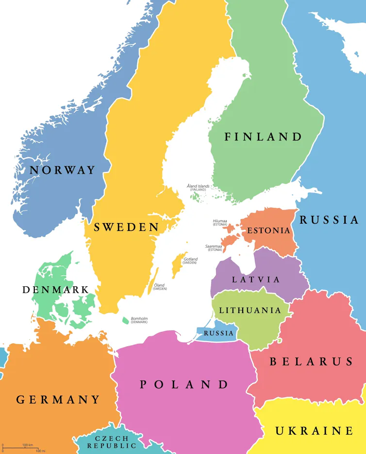 Map of Baltic Sea