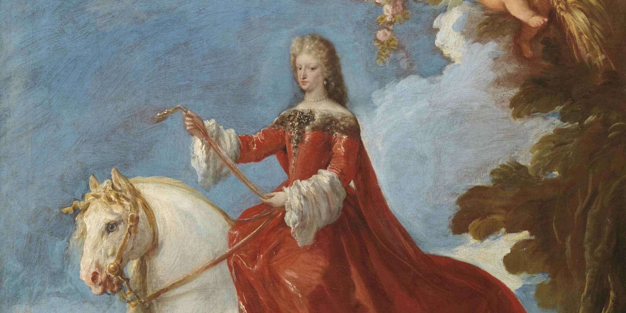 La reina Mariana de Neoburgo a caballo, de Luca Giordano.