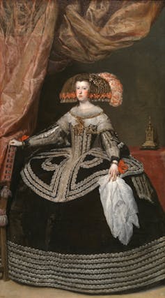 La reina Mariana de Austria retratada por Velázquez.