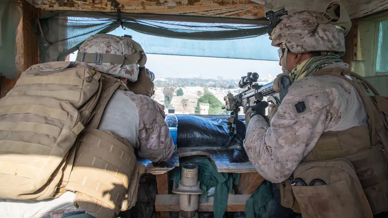 US Marines in Baghdad.