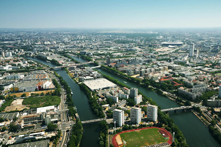 Vue aérienne de Saint-Denis.
