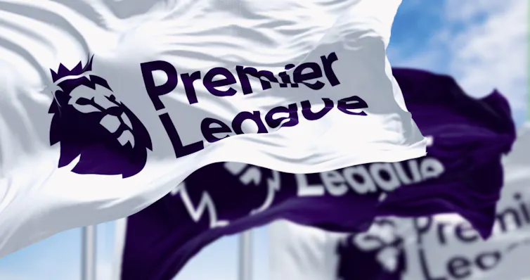 Premier League flags.